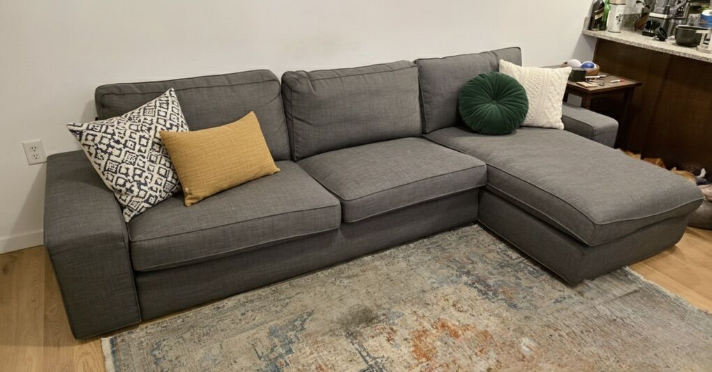 IKEA Kivik Sectional, Gunneral Medium Grey
