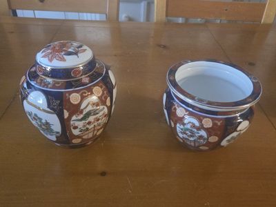 Vintage Japanese Gold Imari porcelain pieces