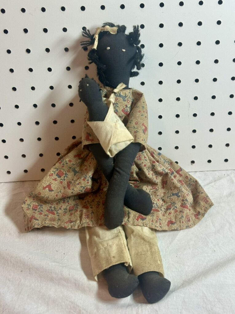 Vintage Folk Art African Americana Rag Doll