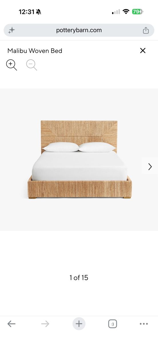 Pottery Barn Malibu Woven Bed - King Size