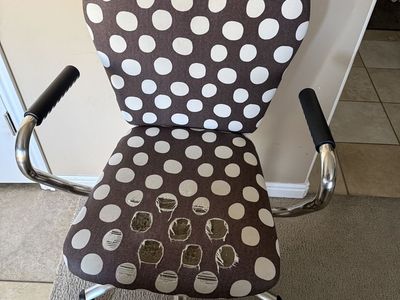 Pottery Barn polka dot desk chair
