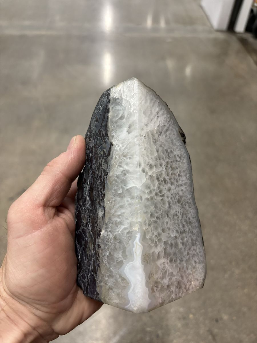 Raw Agate Geode Half - Natural Crystal Decor, Mineral Specimen