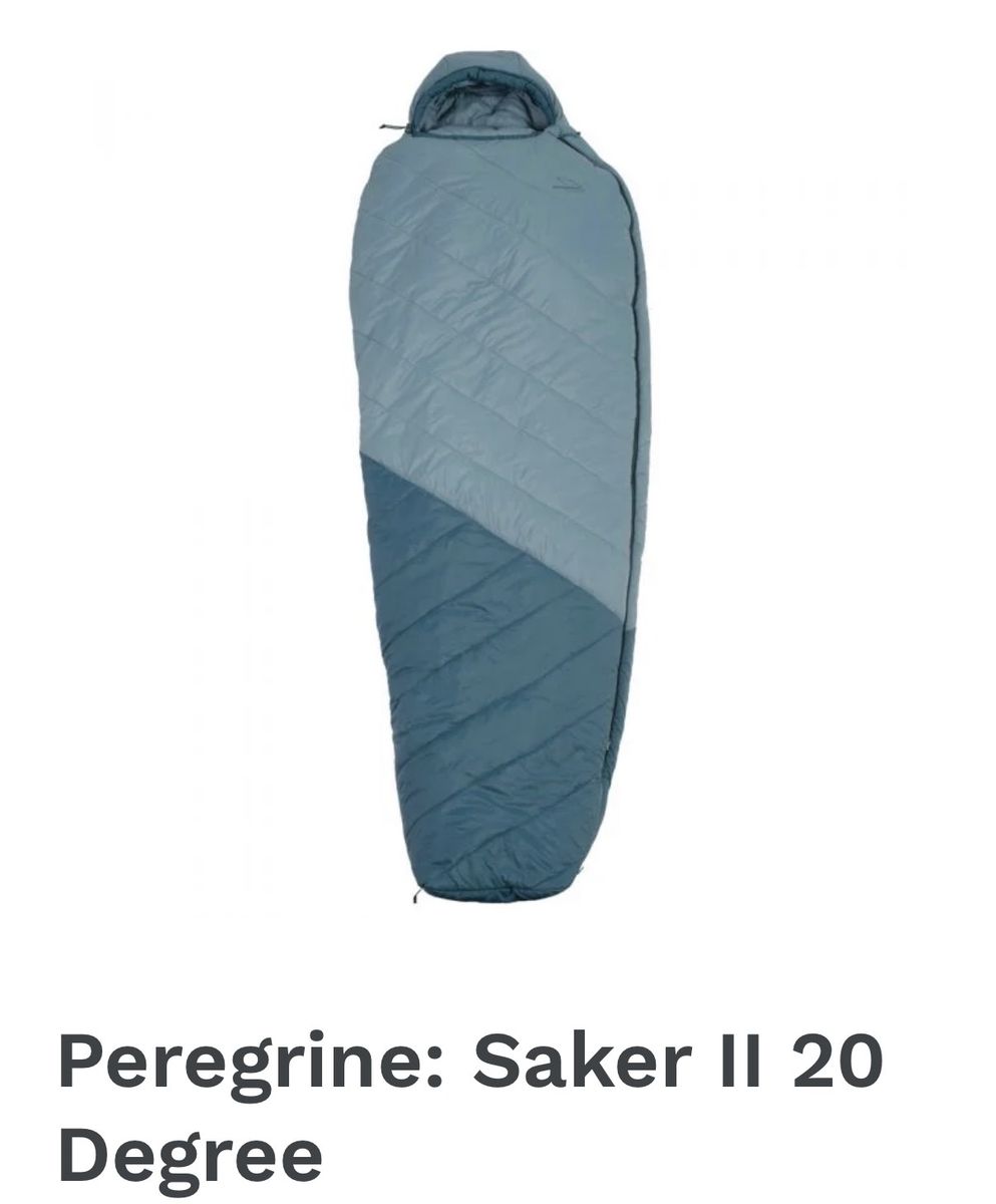 Peregrine Saker II 20 Degree Sleeping Bag - Blue/Teal