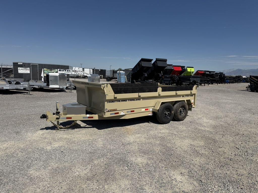 2026 Southland 7x14 15.4k SL714-14K Tube Frame Scissor Lift Dump Trailer *NEW*