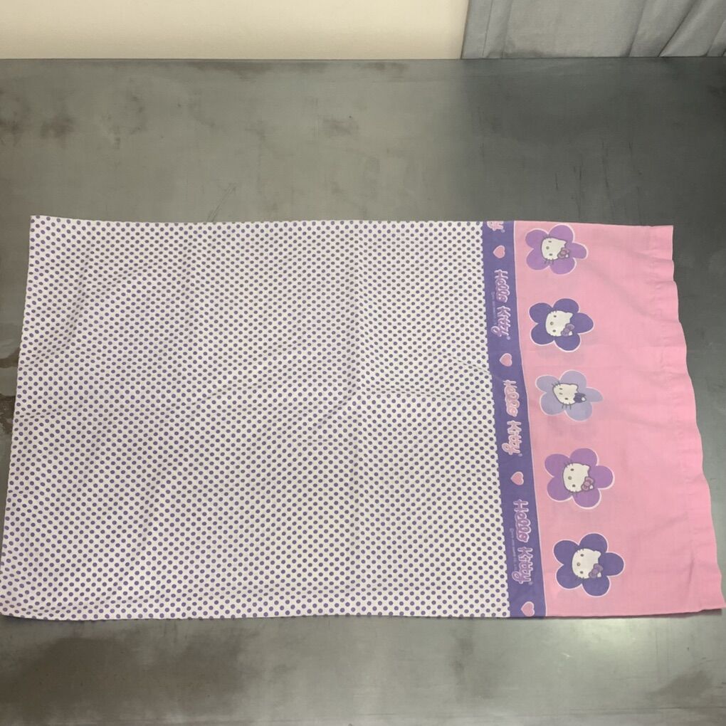 Vintage Sanrio Hello Kitty Twin Pillow Case Pink