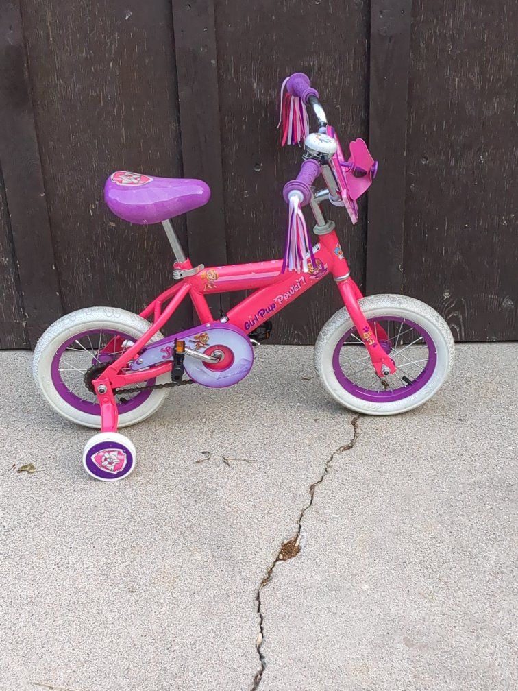 Girl pup power from Paw patrol girls bike