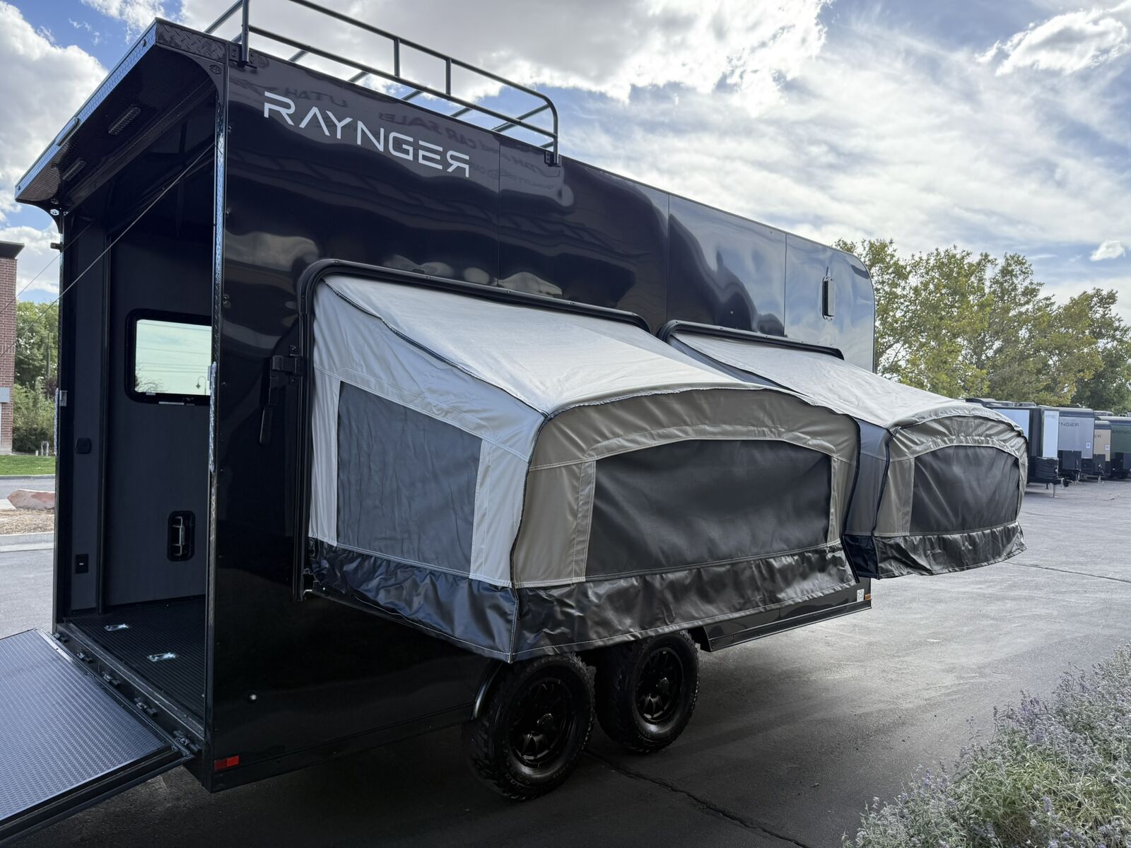 RAYNGER 8x16 / 8.5x16 Toy Hauler 10K Axles TRIPLE TENT w/ Fridge/Microwave!!!