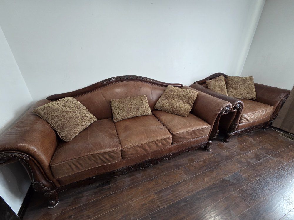 3 Piece Leather Couch Set