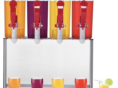 2 Commercial 4-Tank Beverage / Juice Dispensers – $100 for Both