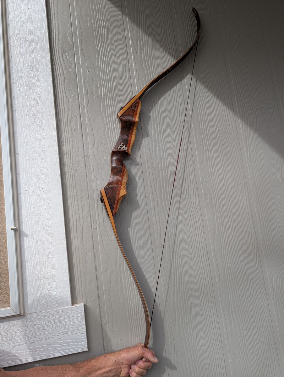 Custom Made Traditional Bow Walnut Burl Walnut Tigerwood Maple and Bamboo