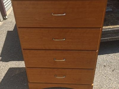 Vintage Wooden 4-Drawer Dresser Chest of Drawers