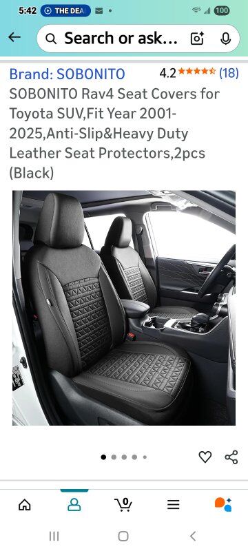 New in Package! Toyota RAV4 Seat Covers (FRONT)