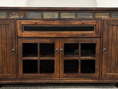 Solid wood TV stand