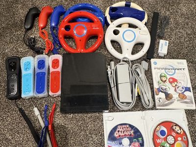 Nintendo Wii console and games