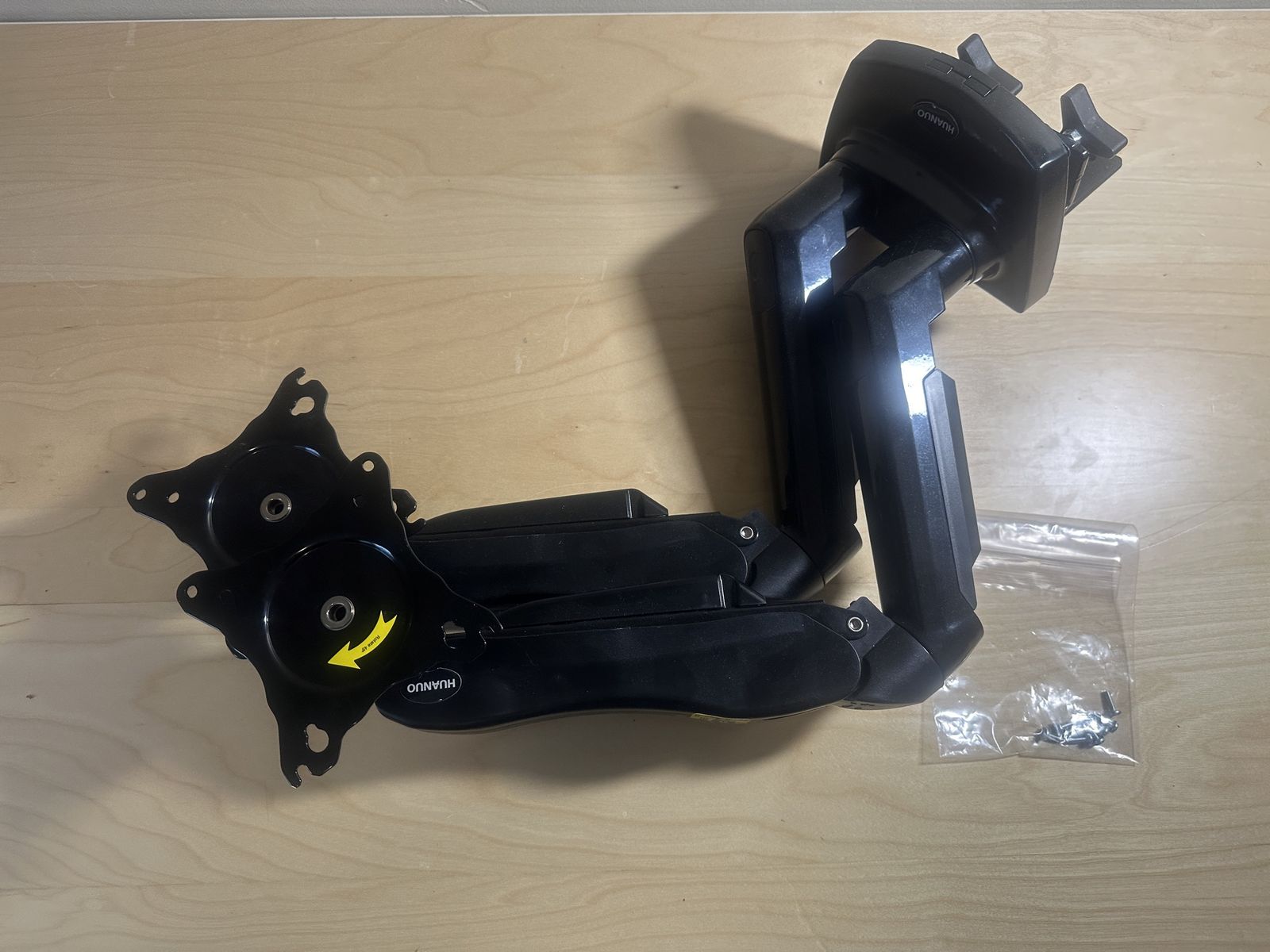 Huanuo Dual Monitor Stand Black Tilt & Rotate