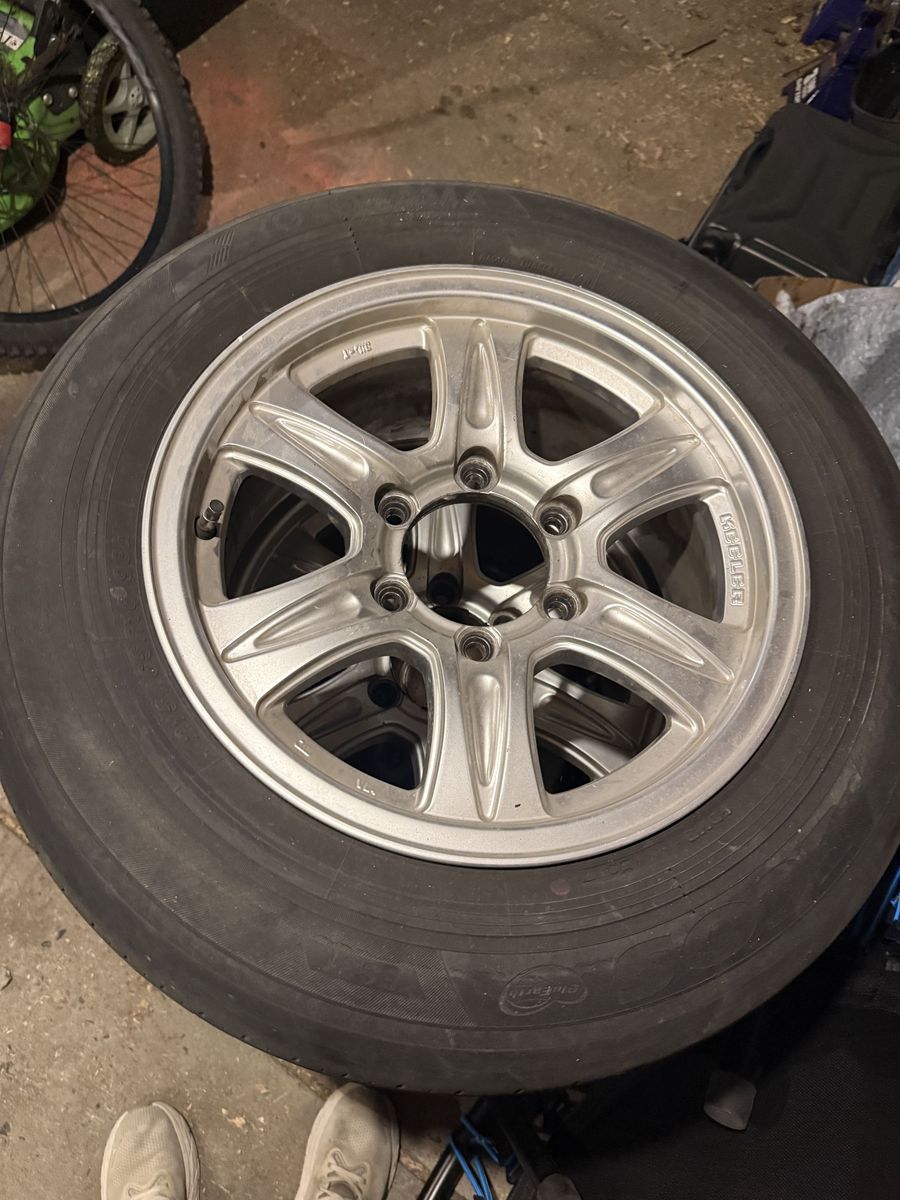 4 Tires and Aluminum Wheels, 215/65R16, 6 Lug Keeler Rims