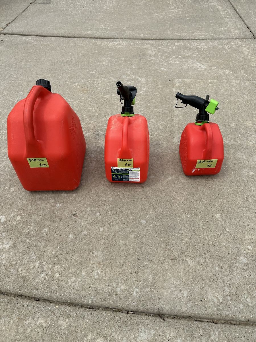 5,2.5&1 gal. Gas Cans