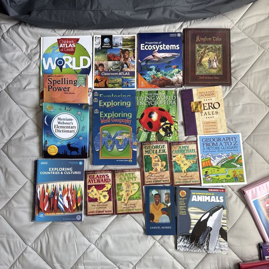 My Father’s World (exploring countries and cultures) homeschool curriculum for family.
