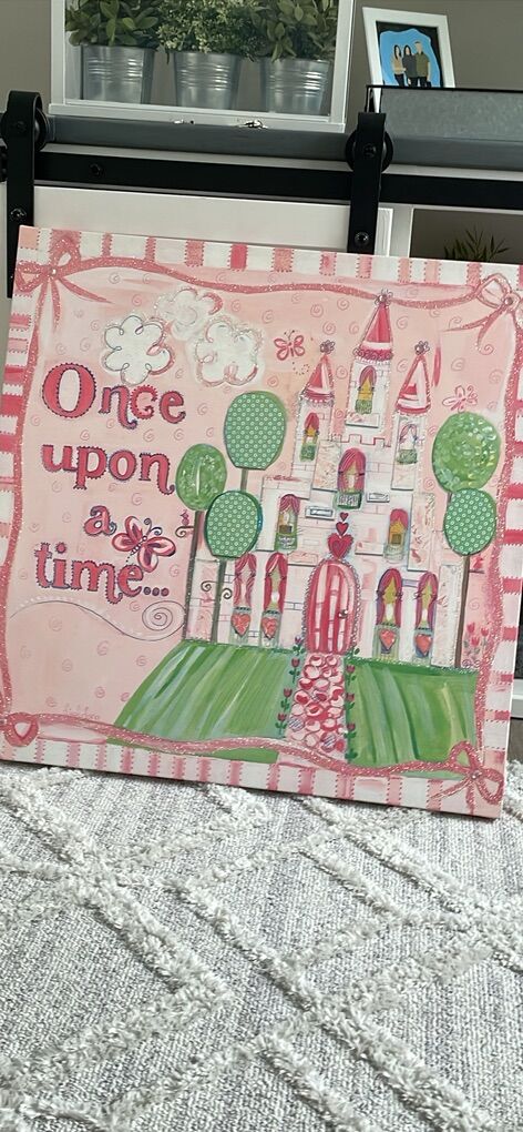 Fairytale Wall Art 30 In x 30 In Canvas Once Upon