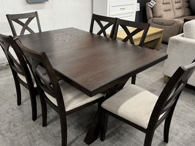 Kitchen Table Dining Set Chairs 7pc