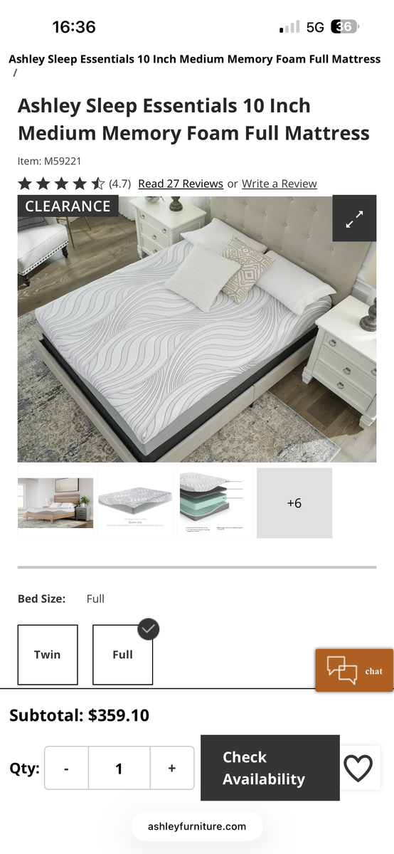 Memory foam cooling mattress