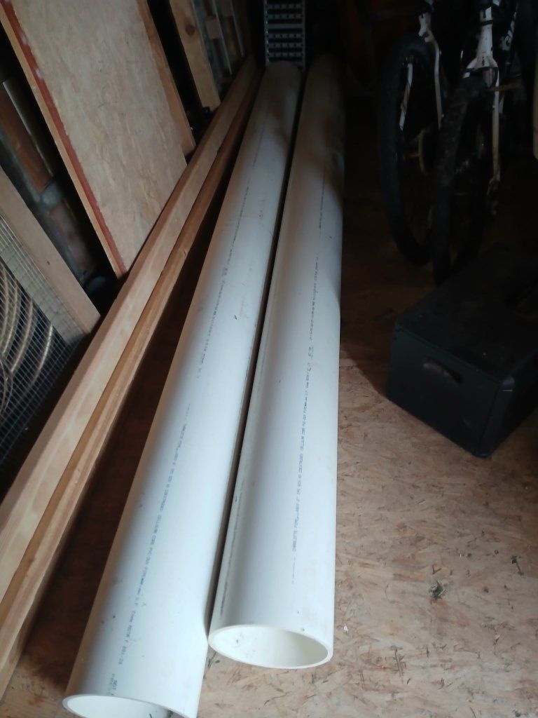 NEW 8" plastic pipe, 10 feet each, 2 available, light duty