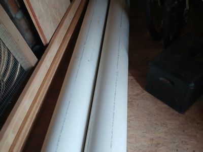 NEW 8" plastic pipe, 10 feet each, 2 available, light duty