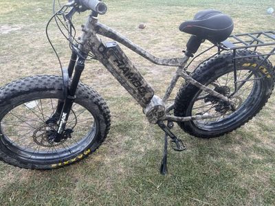 Rambo R1000XP Viper 26" Fat Tire Electric Hunting Bike Camo Maxxis Tires Used
