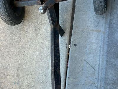Heavy-Duty Steel Utility Dolly with Tires - Manual Tow Bar for Moving Equipment