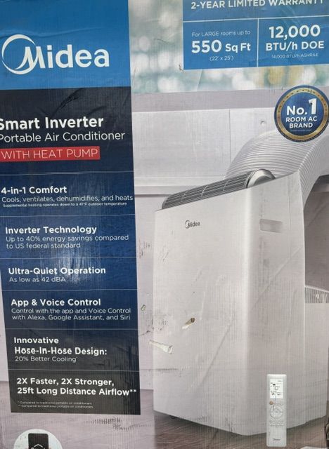 NEW 12,000 BTU Midea DUO Smart Portable Air Conditioner