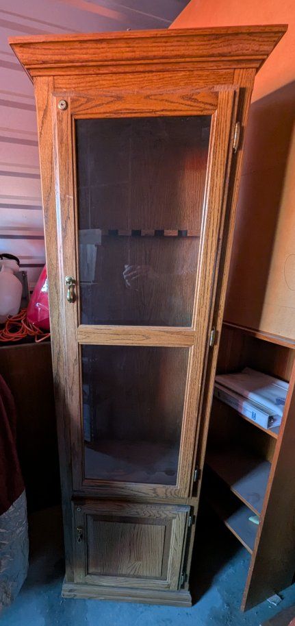 Oak Gun Cabinet