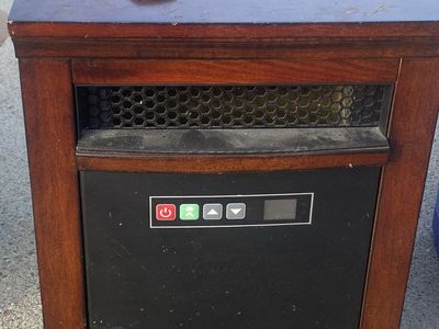 Twin Star Wood Cabinet Infrared Space Heater with Remote