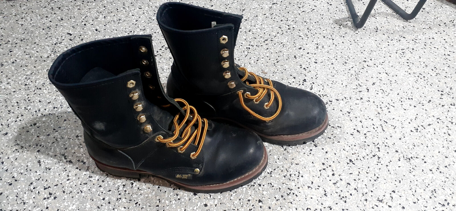 Steel toed work boots