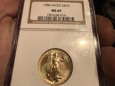 1986 $10 Gold Eagle – NGC MS69 (1/4 oz Gold)