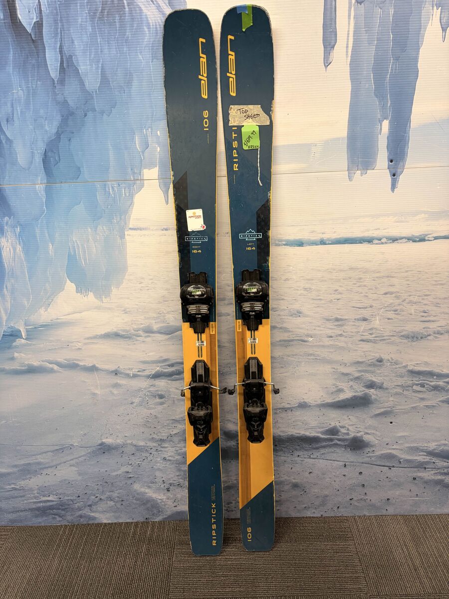Used Elan Ripstick 106 Ski 164cm w/ Elan Attack 13 Rental Binding