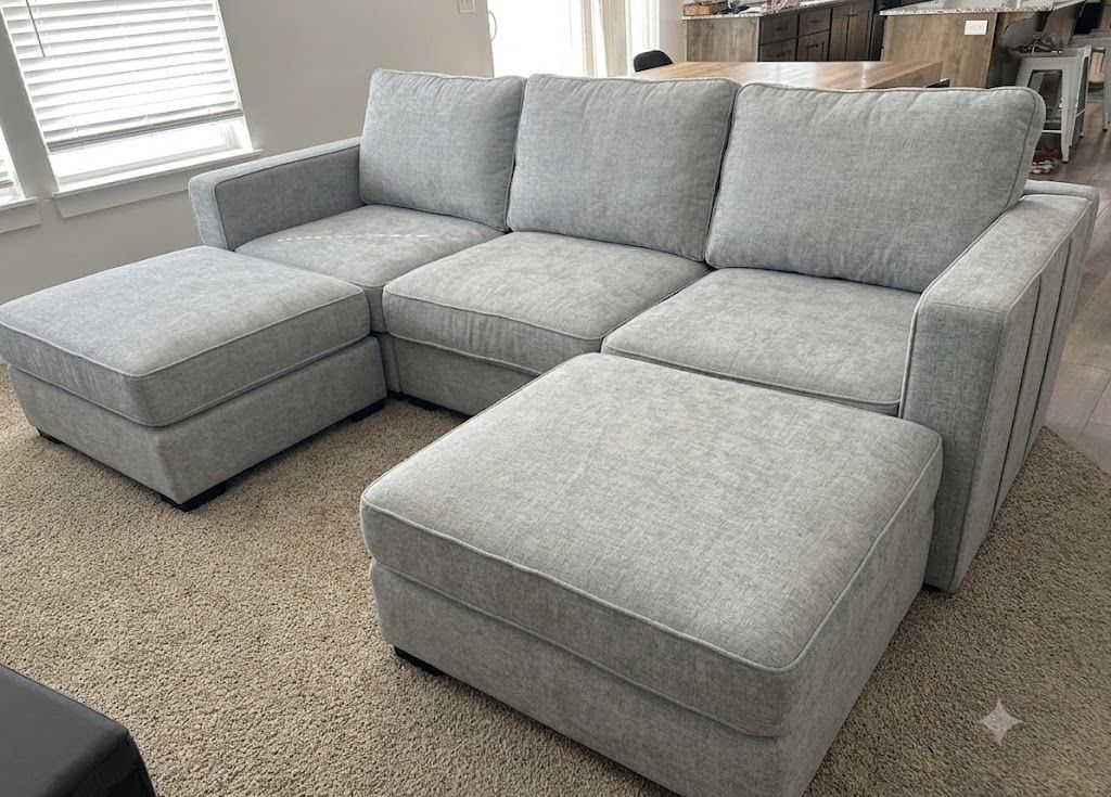 LoveSac with Double Chaise in Sky Grey