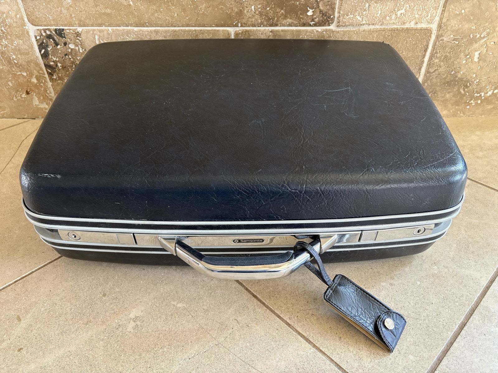 Vintage Blue Samsonite Silhouette Hard Suitcase