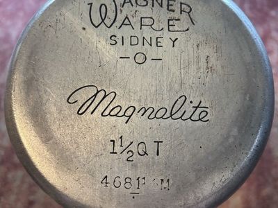 Vintage Wagner Ware Sidney Magnalite 1.5 QT Aluminum Saucepan with Lid, Model 4681M