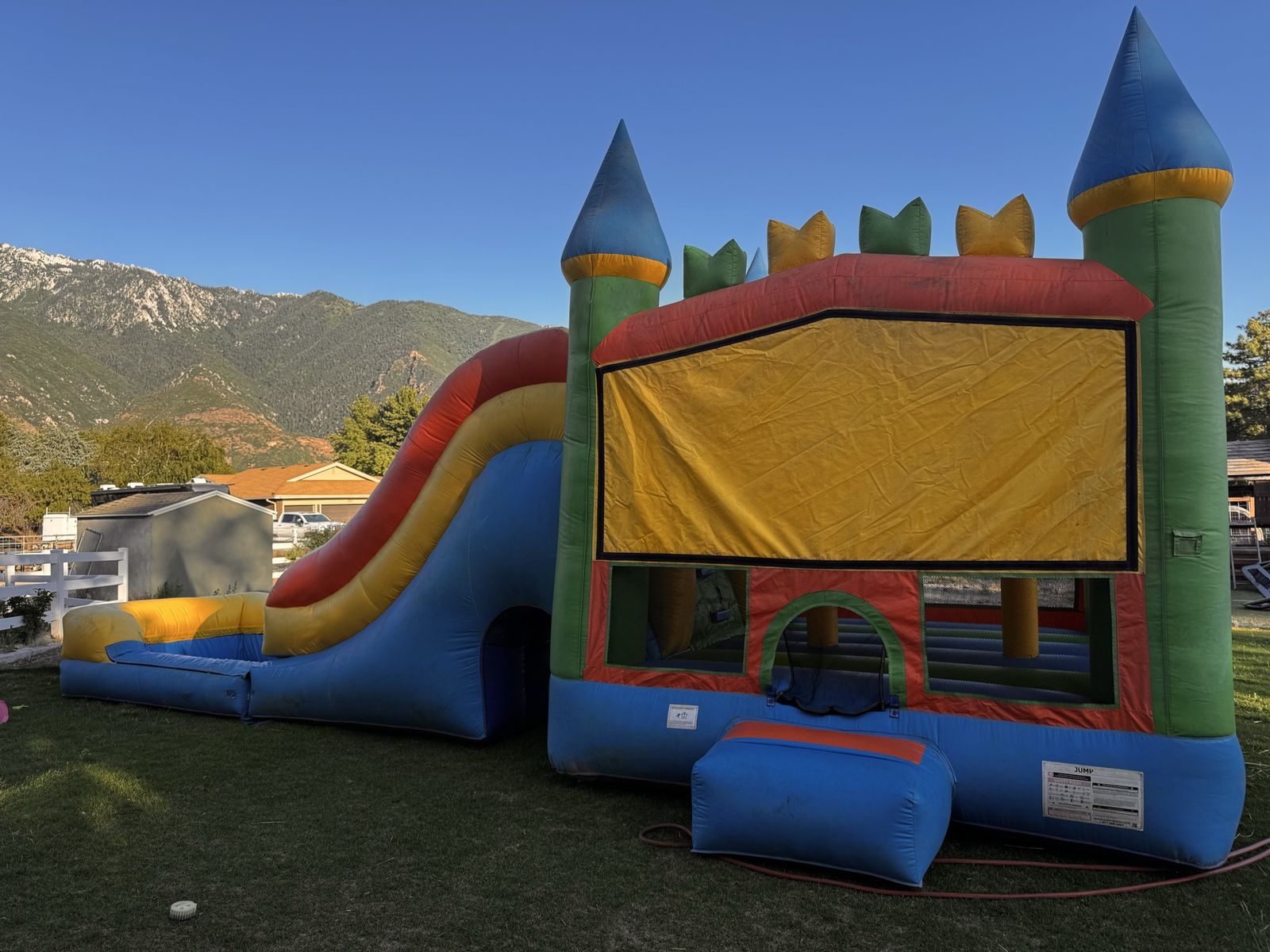 Huge bounce house water slide