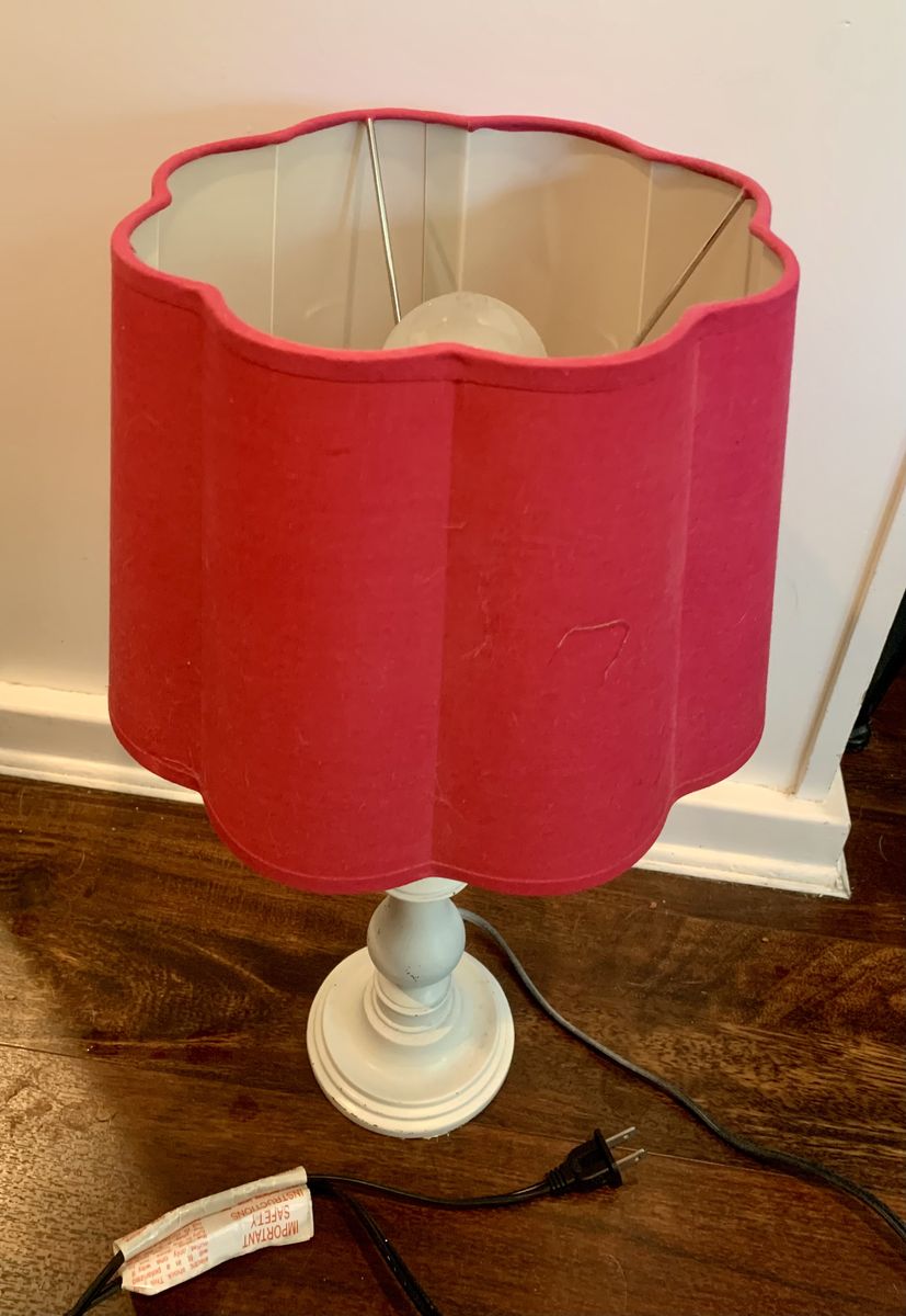Pink Lamp 19in tall
