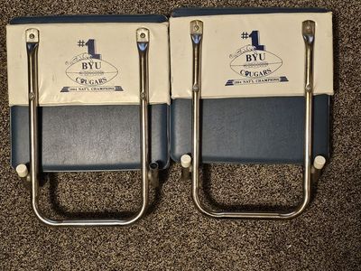 4 Vintage BYU stadium chairs
