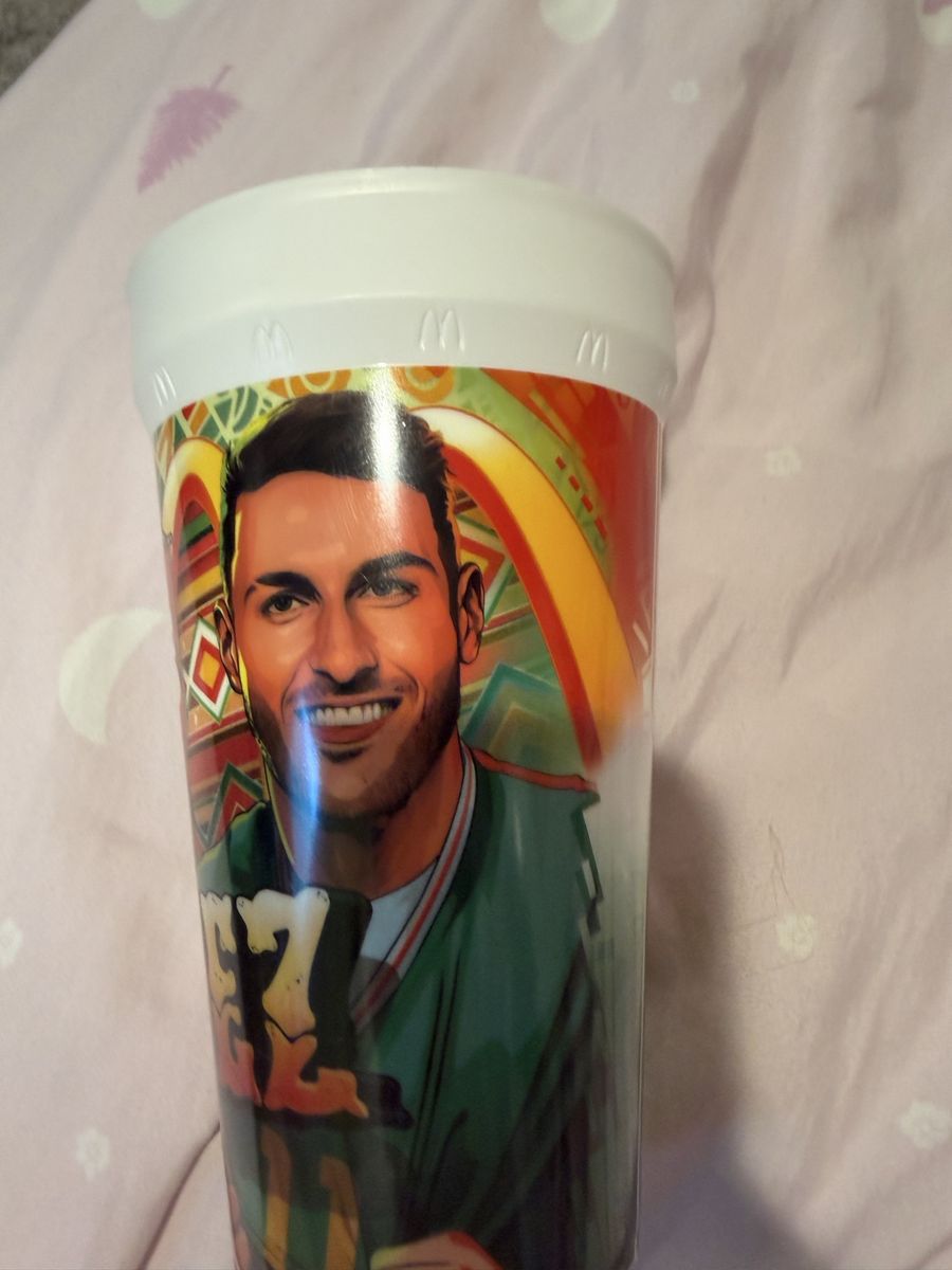 McDonald's Mexico National Team Soccer Plastic Cup Santiago Gimenez Bebote