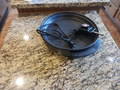 Presto Jumbo Electric Skillet Griddle Fryer - Black, Nonstick Cook Surface
