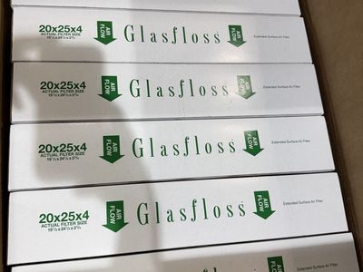 Glasfloss 20x25x4 Merv 10 Air Filters 6 Pack