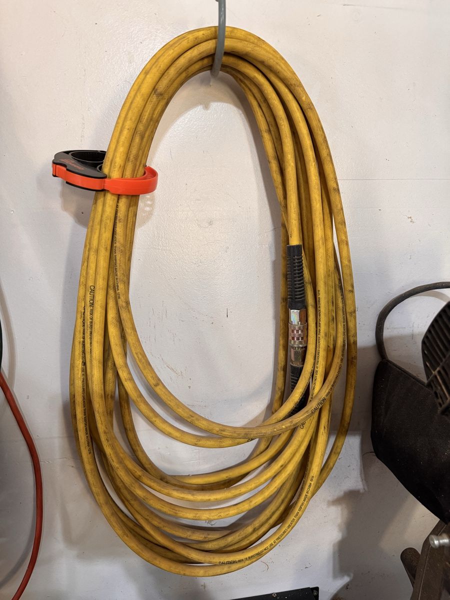 Yellow Air Compressor Hose with Quick Connect Fittings, Durable