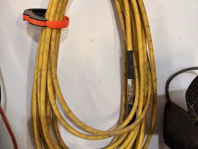 Yellow Air Compressor Hose with Quick Connect Fittings, Durable