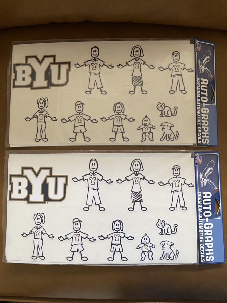 BYU Family Stickers