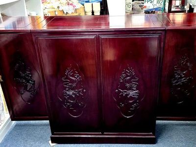 Twin Dragon Chinese Rosewood Dry Bar