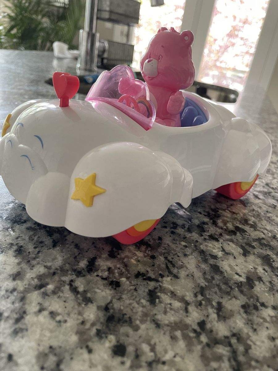 Adorable 8 inch rainbow bear carebear cloud car