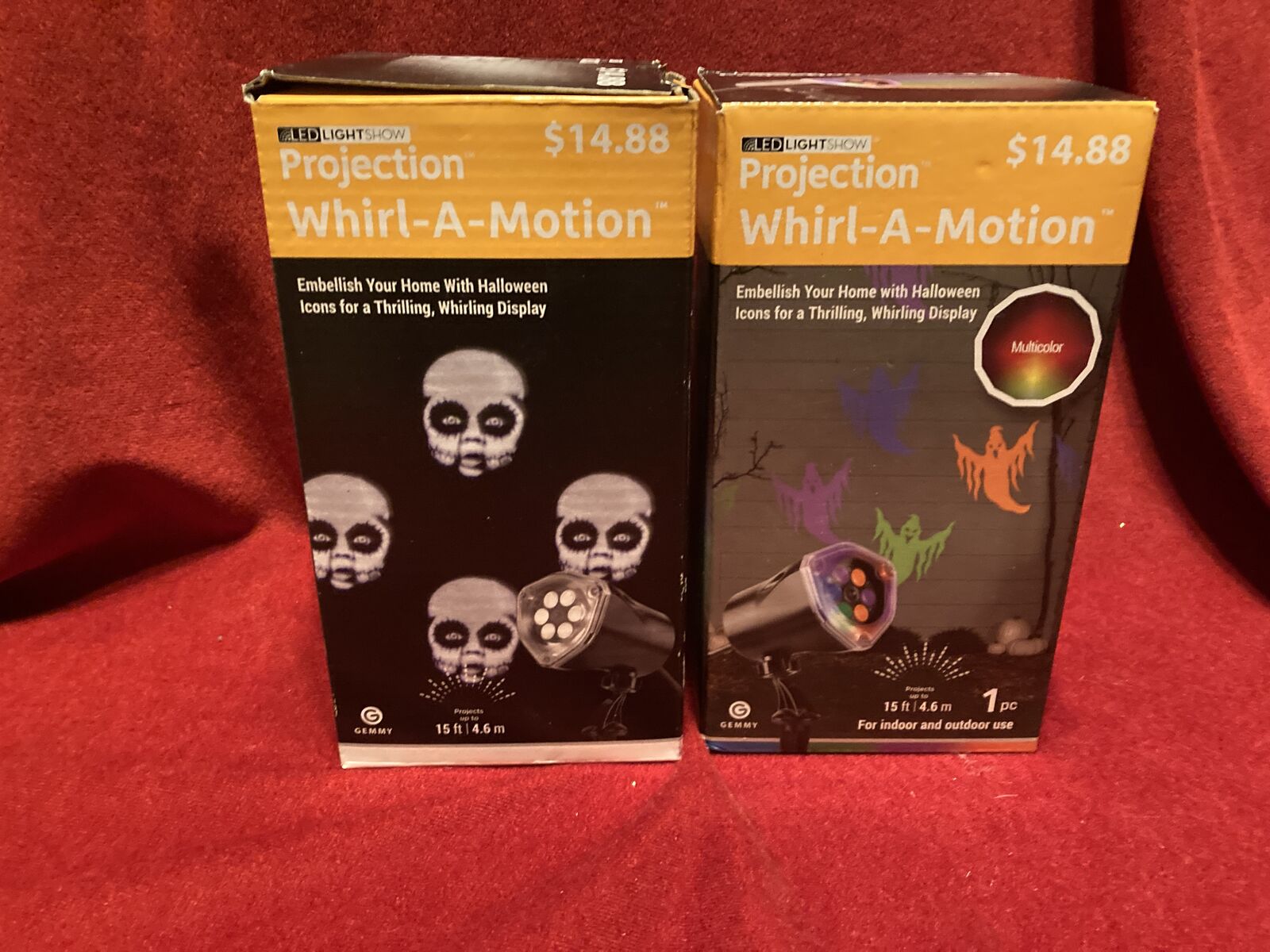 Halloween LED Light Show Projection Whirl A Motion New